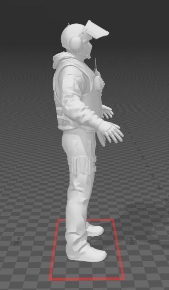 Policeman model like cs Low-poly 3D model_1