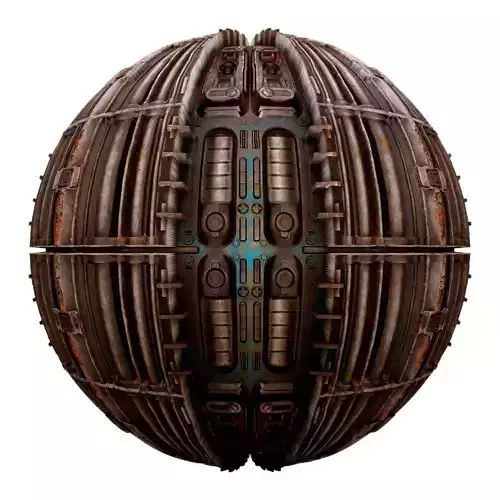 PBR Sci-Fi Industrial Texture 04 Low-poly 3D model