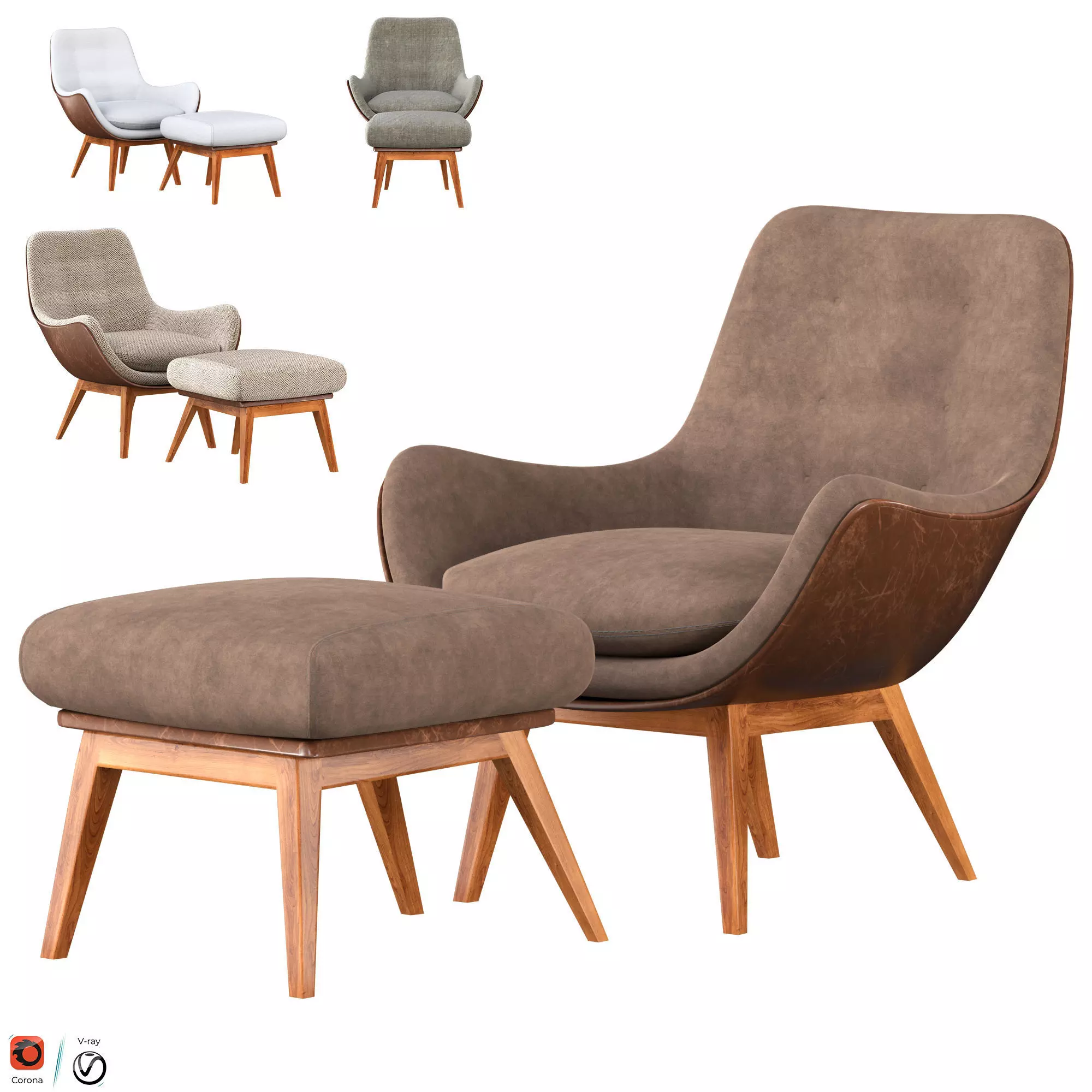 Dena Sessel chair 3D model