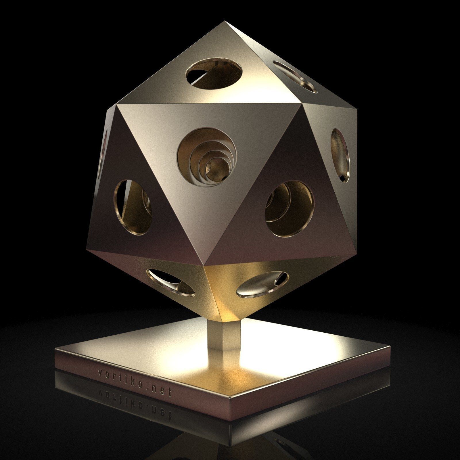 Icosahedra Echo 3D print model_1