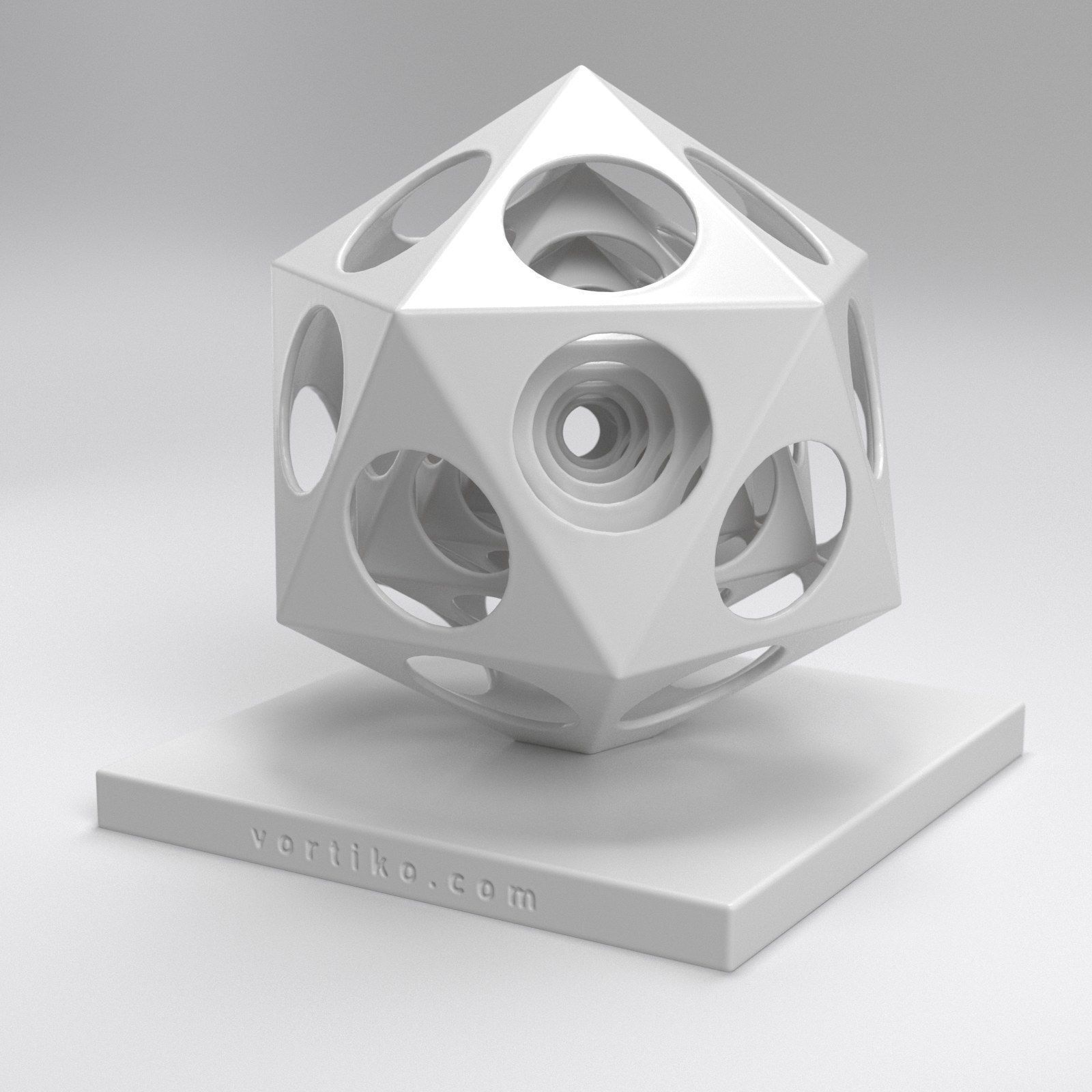 Icosahedra Echo 3D print model_7