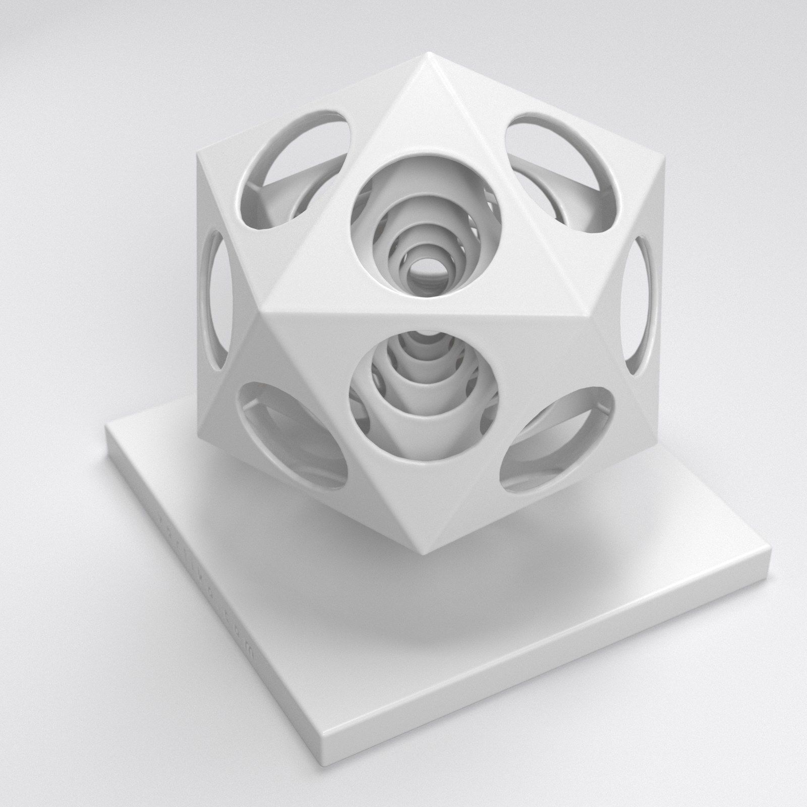 Icosahedra Echo 3D print model_8