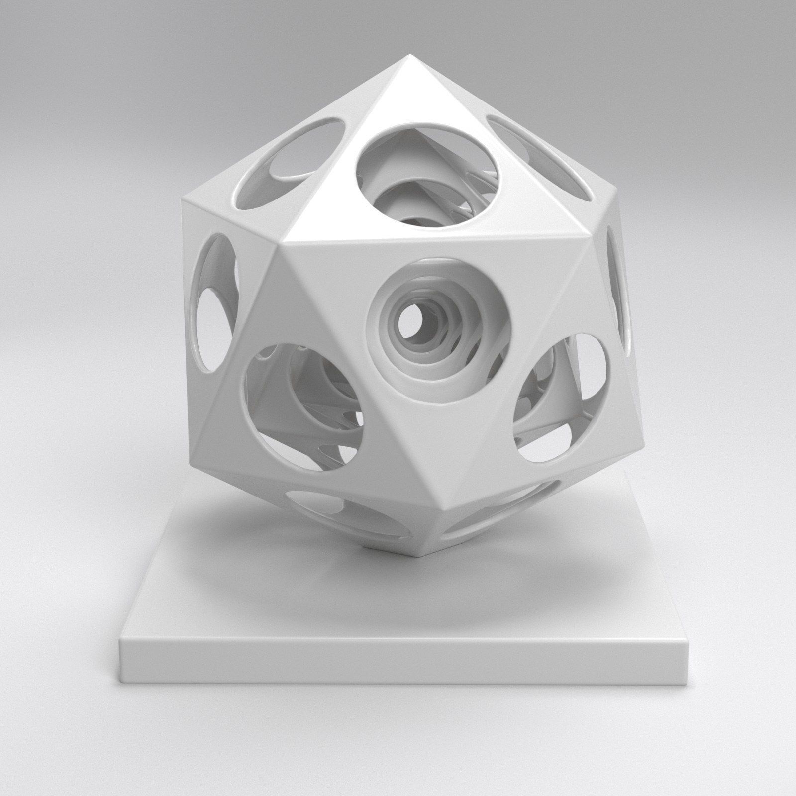 Icosahedra Echo 3D print model_9