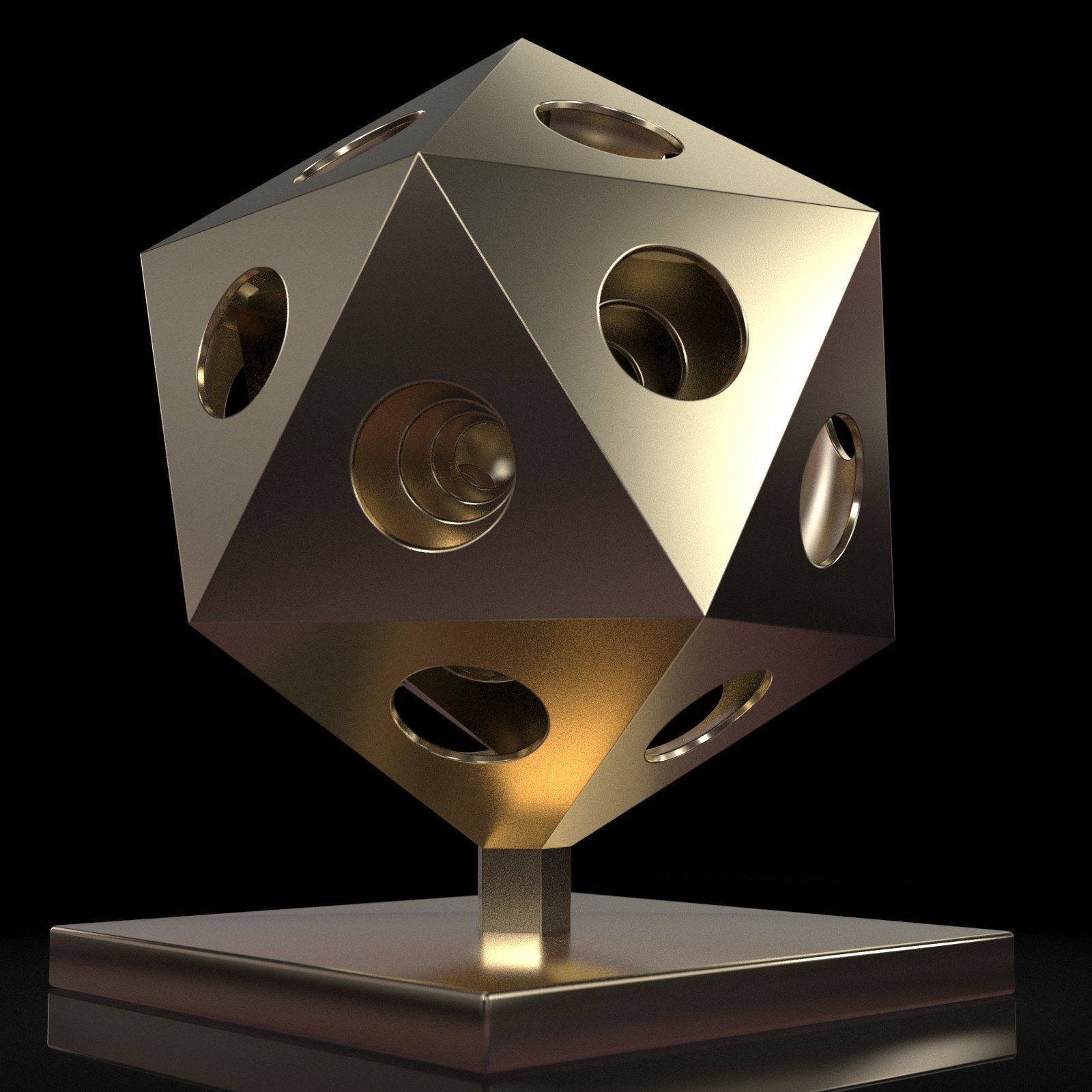 Icosahedra Echo 3D print model_15