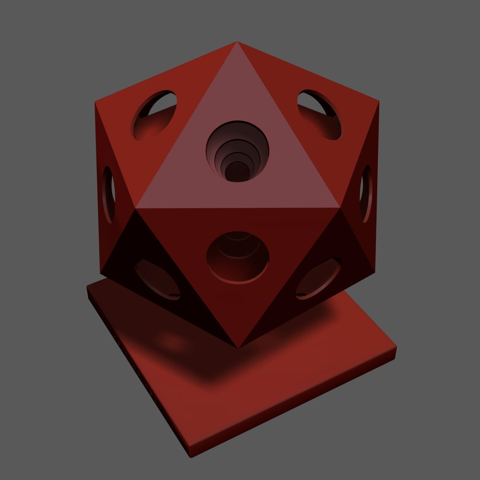 Icosahedra Echo 3D print model_4