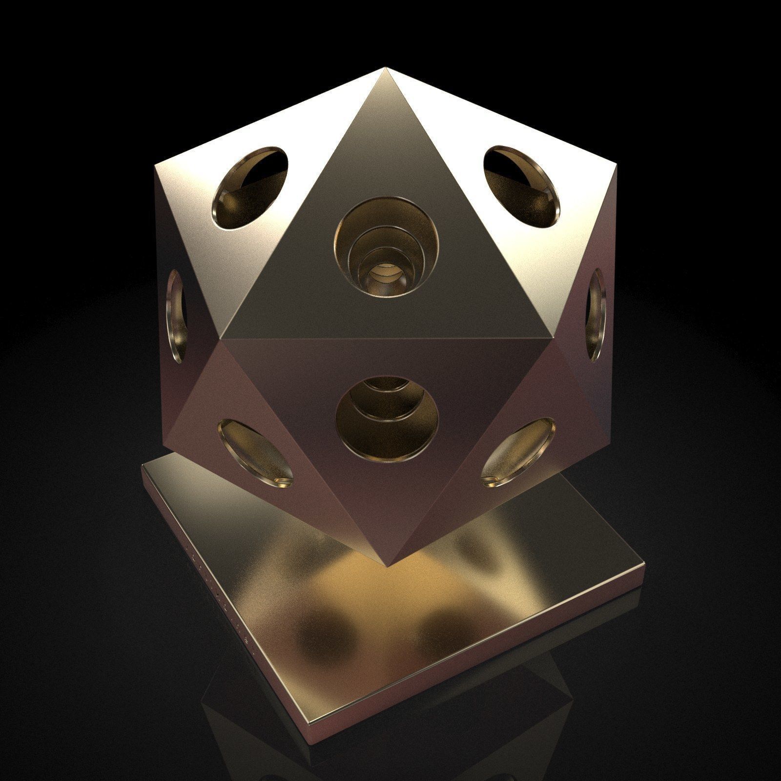 Icosahedra Echo 3D print model_13