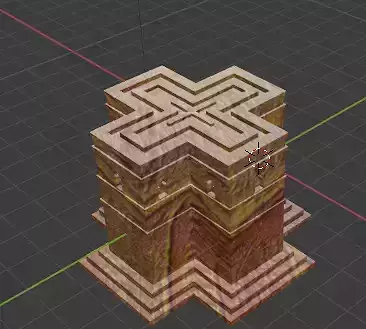 lalibela wooden structure with cross in middle