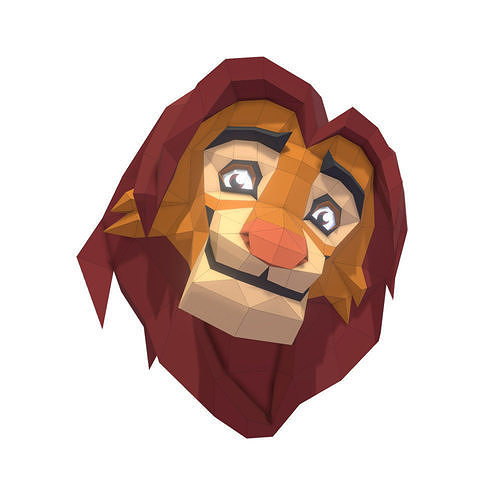 Simba trophy lion 3D model