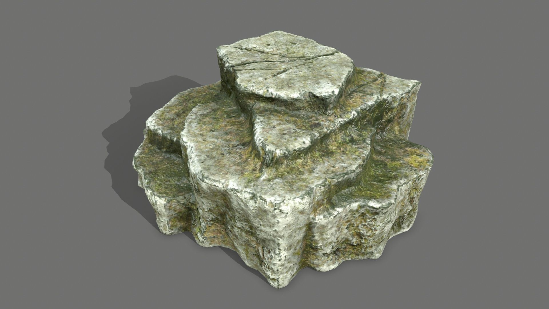Rock Set Low-poly 3D model_4