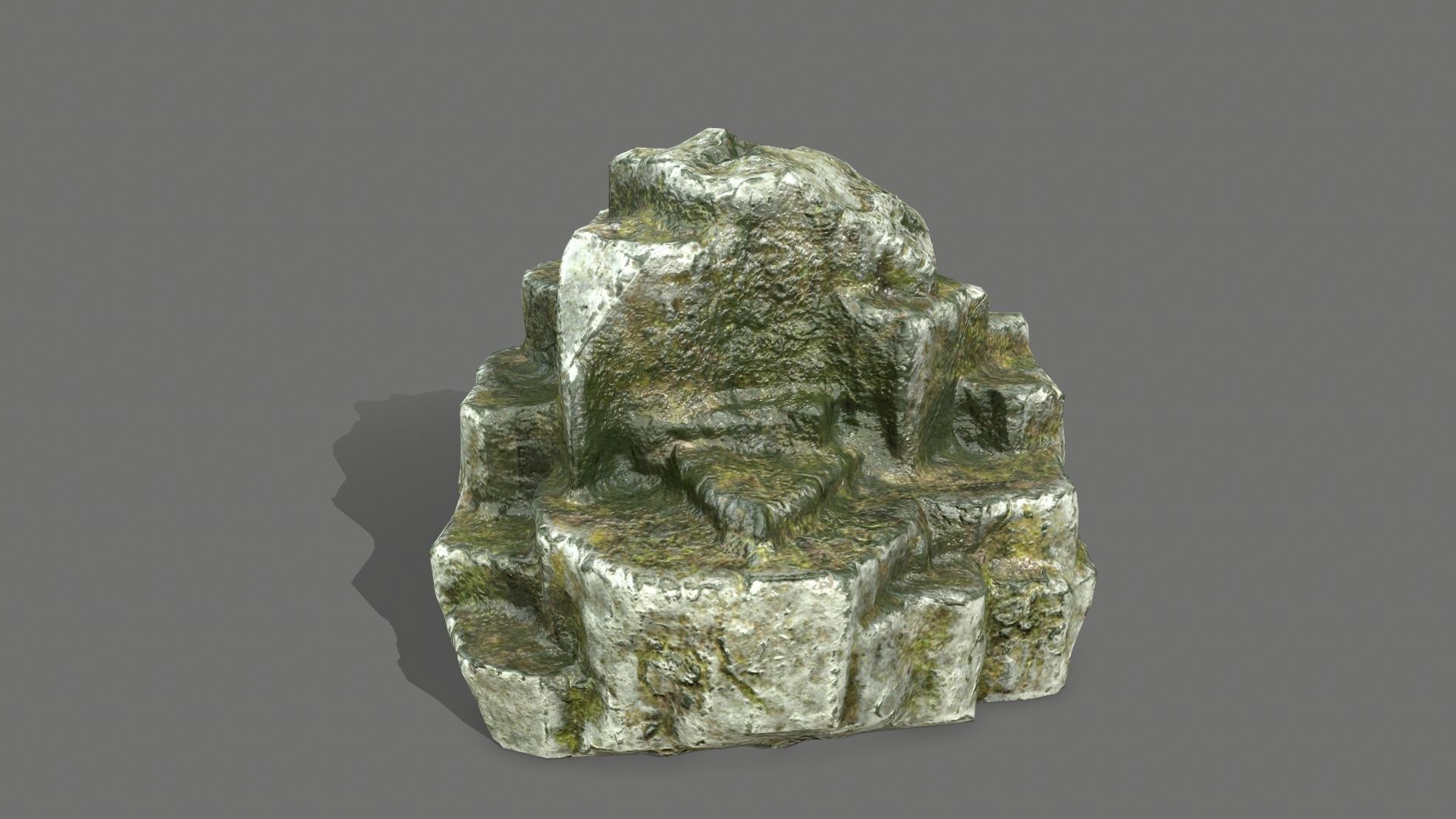 Rock Set Low-poly 3D model_5