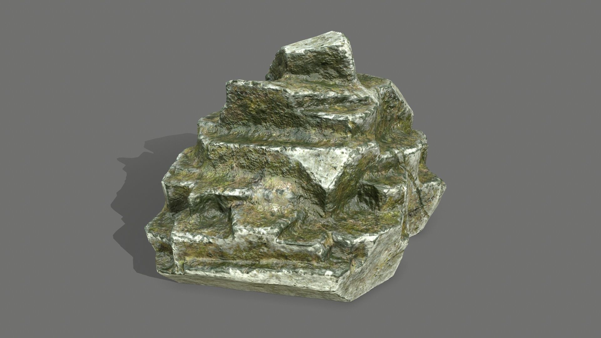Rock Set Low-poly 3D model_8
