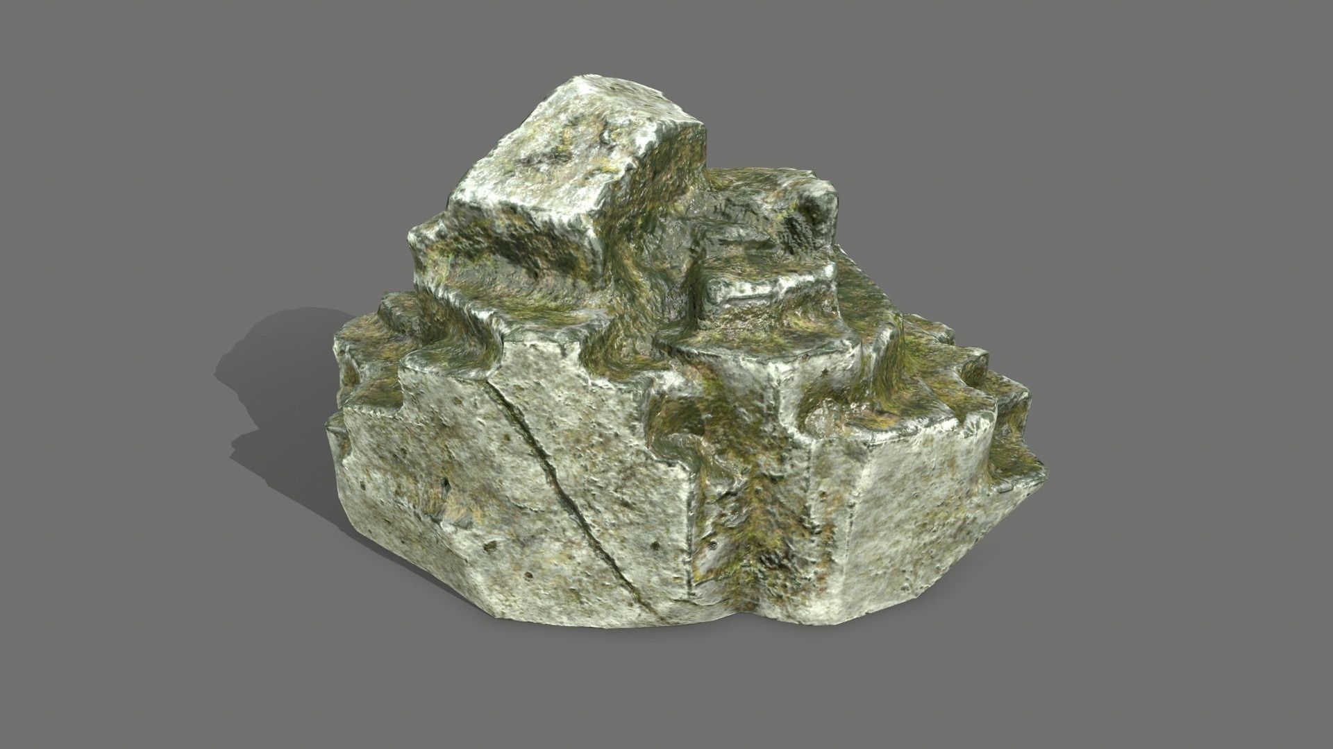 Rock Set Low-poly 3D model_9