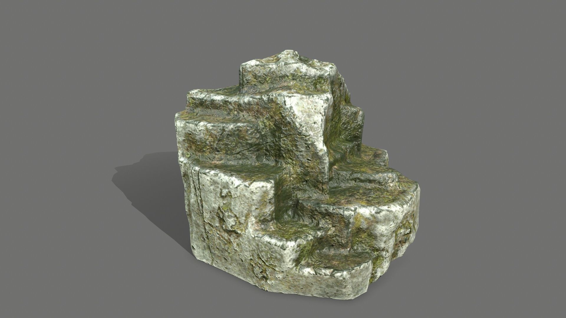 Rock Set Low-poly 3D model_6