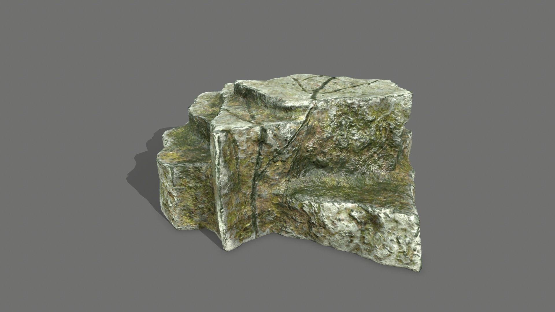 Rock Set Low-poly 3D model_2