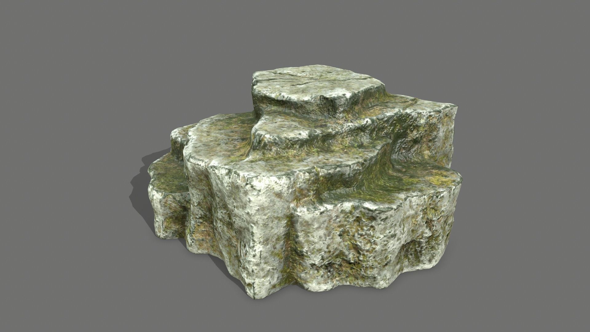 Rock Set Low-poly 3D model_3