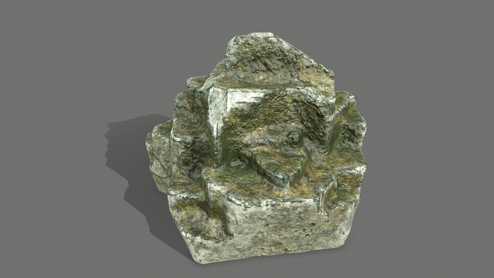 Rock Set Low-poly 3D model_10