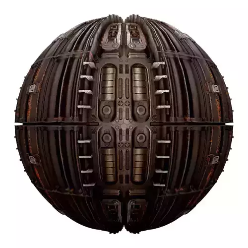 PBR Sci-Fi Industrial Texture 06 Low-poly 3D model