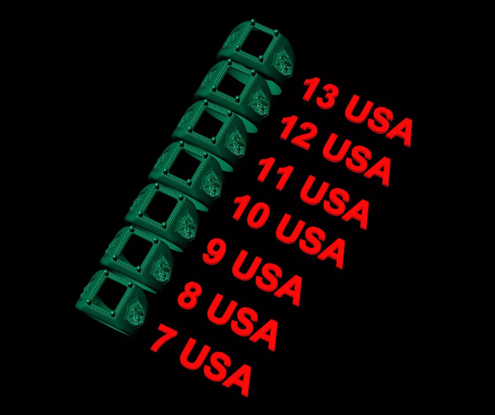 Ring lion on the shield and a large stone 3D print model_1