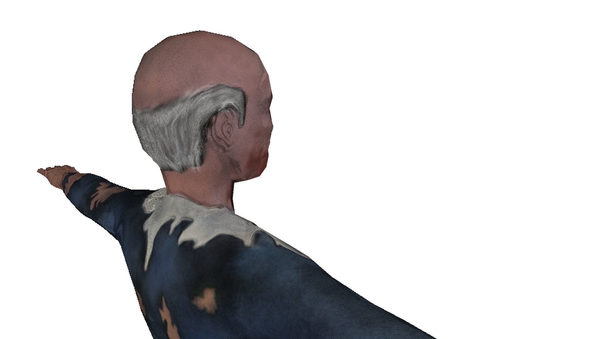 Zombi 3d lowpoly model ready  Low-poly 3D model_4