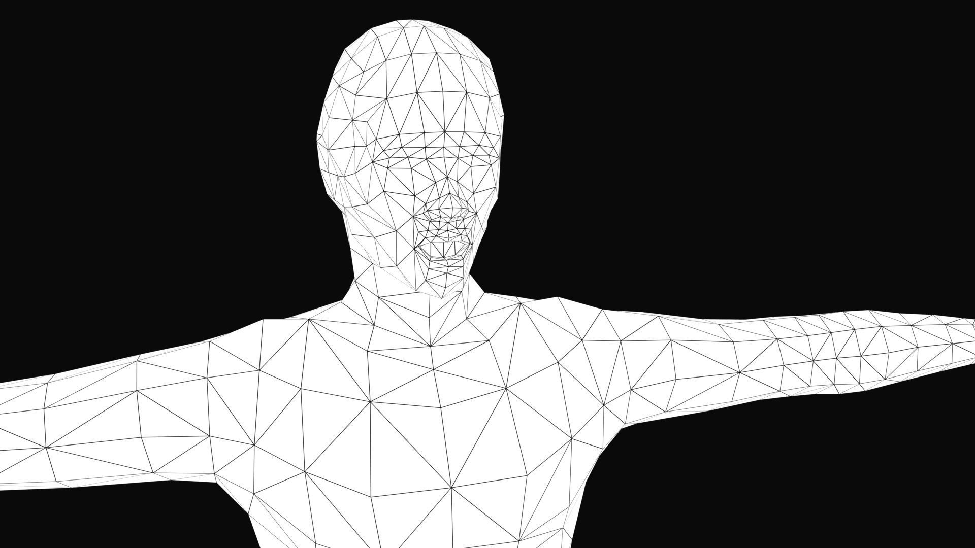 Zombi 3d lowpoly model ready  Low-poly 3D model_12