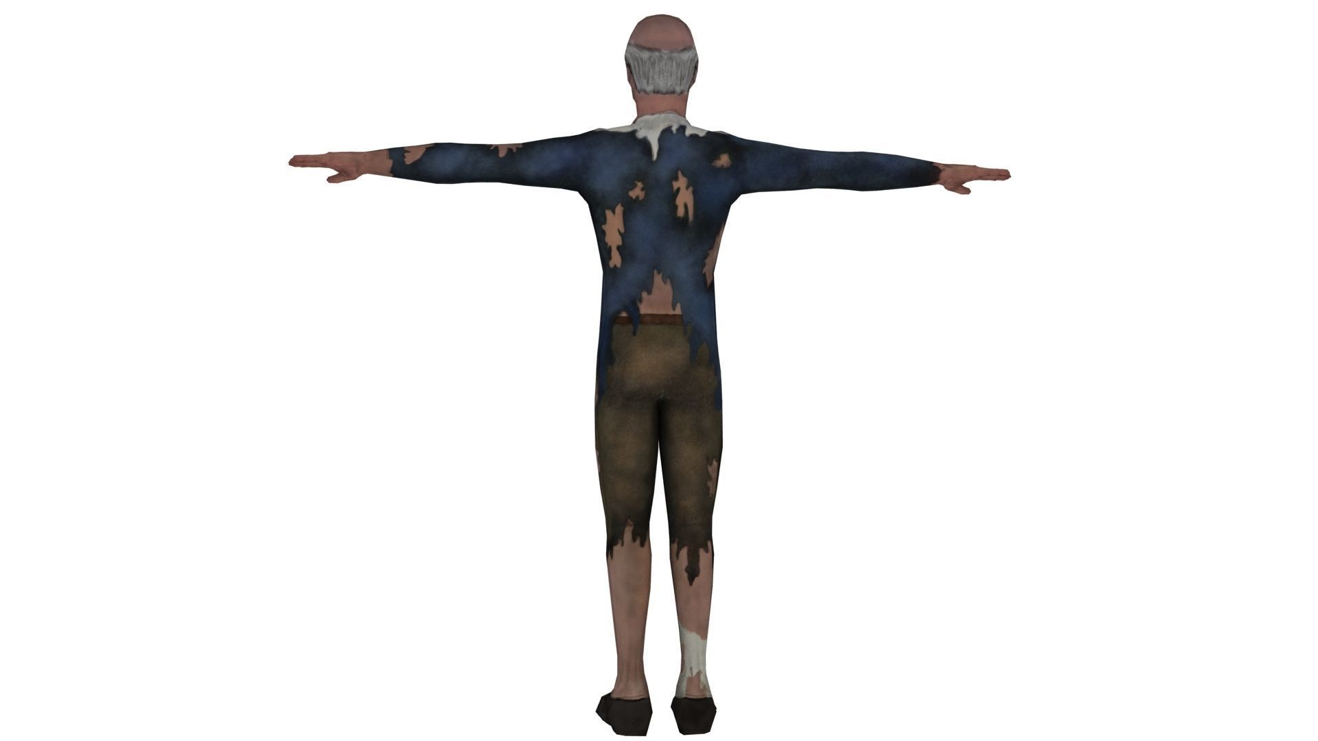 Zombi 3d lowpoly model ready  Low-poly 3D model_6