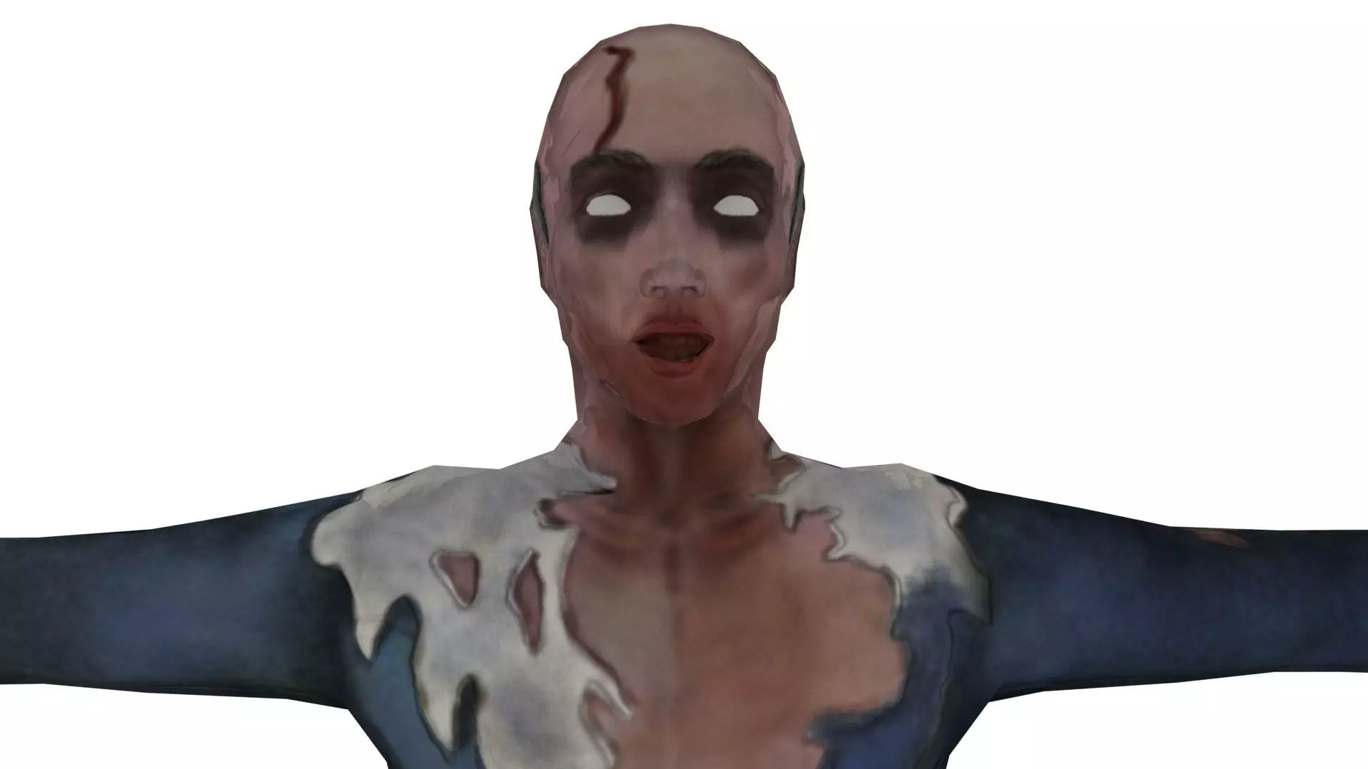 Zombi 3d lowpoly model ready  Low-poly 3D model_0