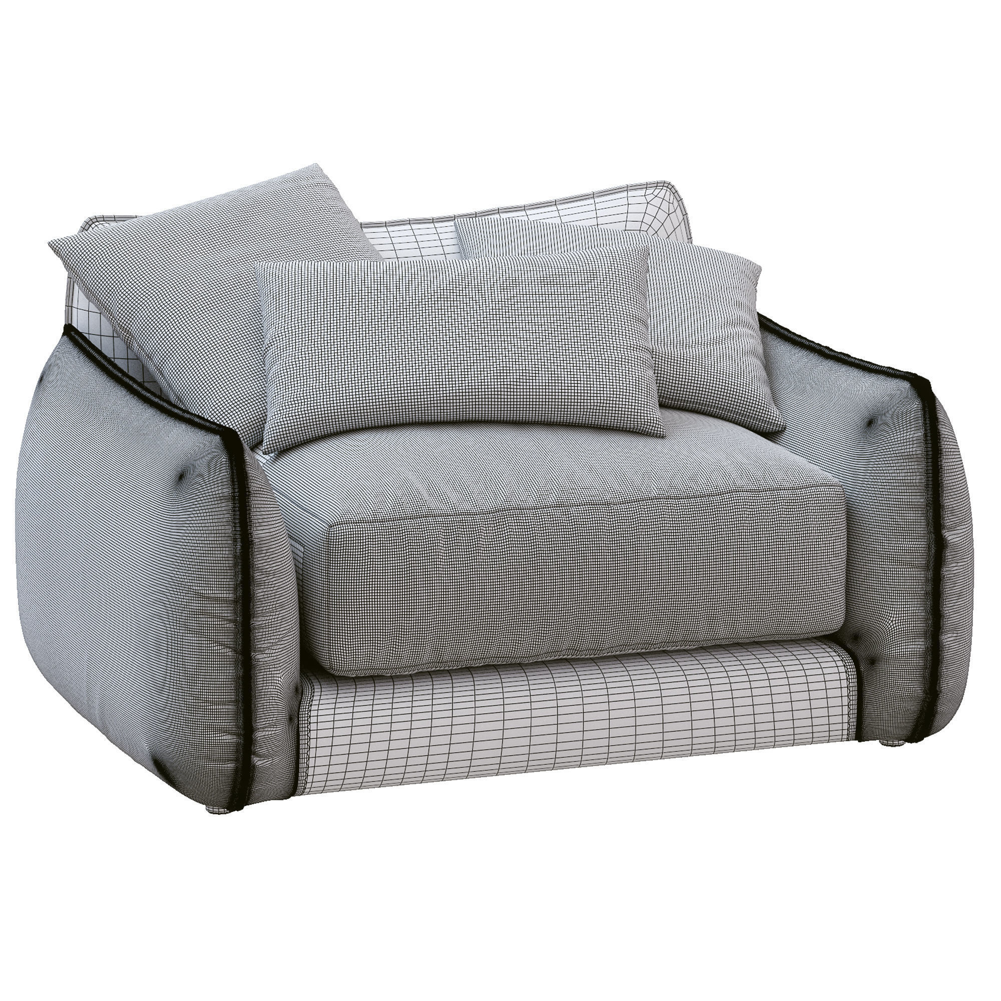 Armchair James  3D model_10