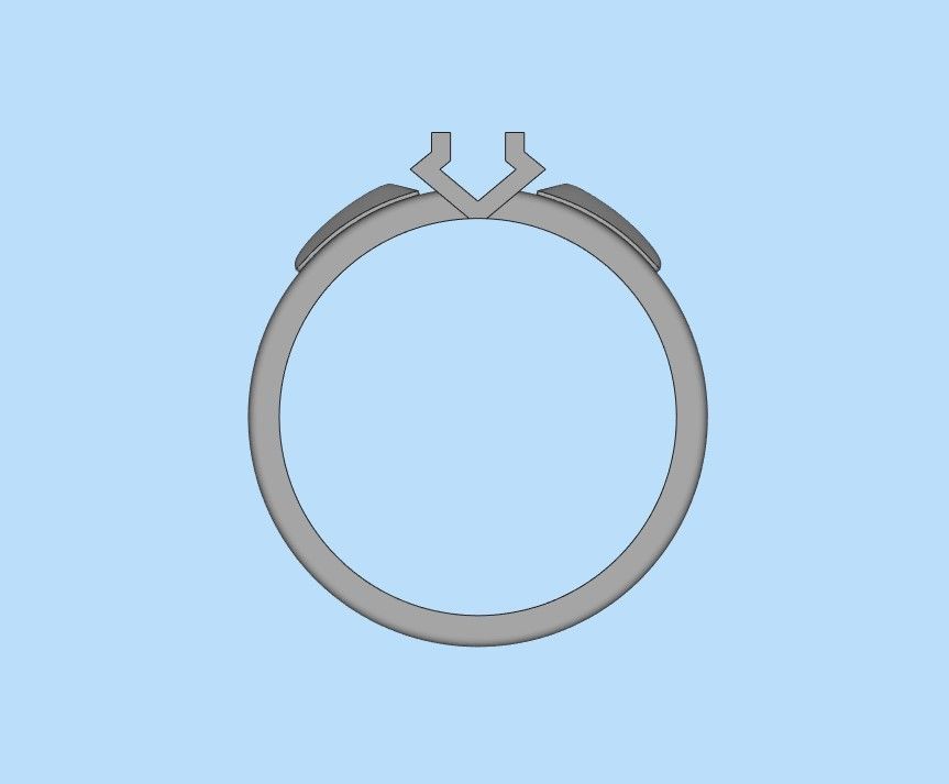 Solitaire women ring  CAD 3dm stl 3D print model_36