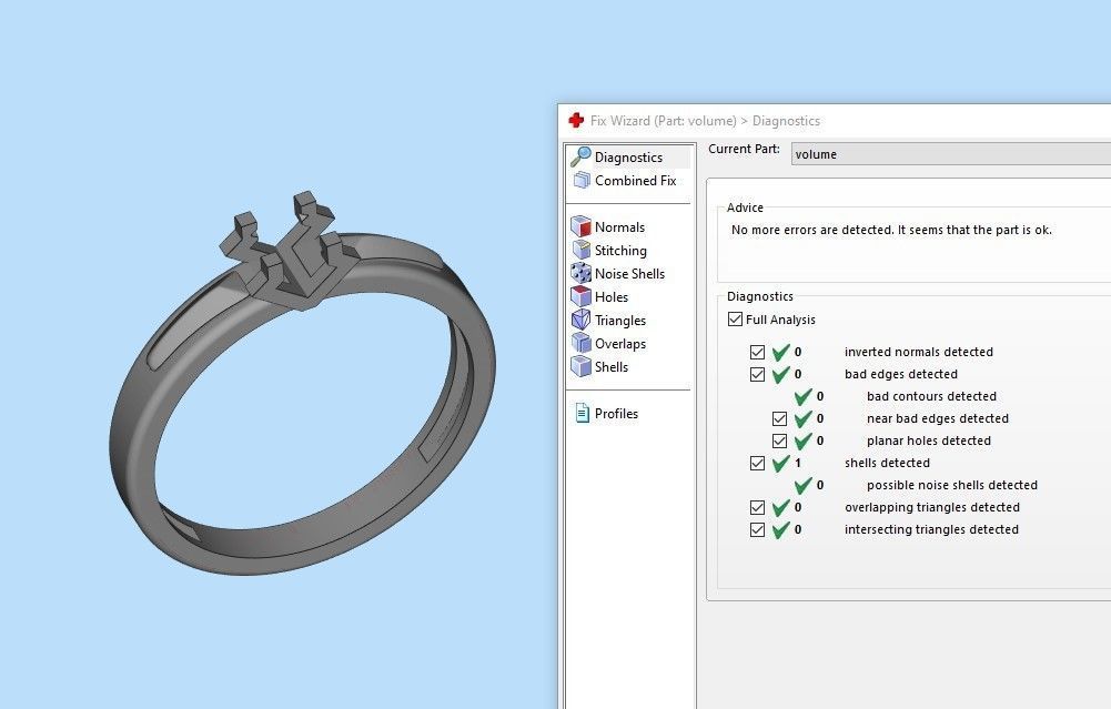Solitaire women ring  CAD 3dm stl 3D print model_8