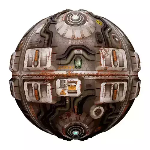 PBR Sci-Fi Industrial Texture 08 Low-poly 3D model