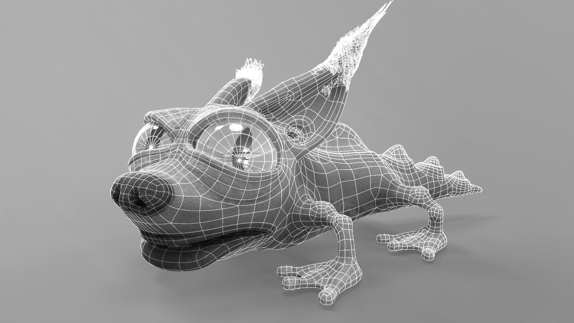 Strange amphibian 3D model_8