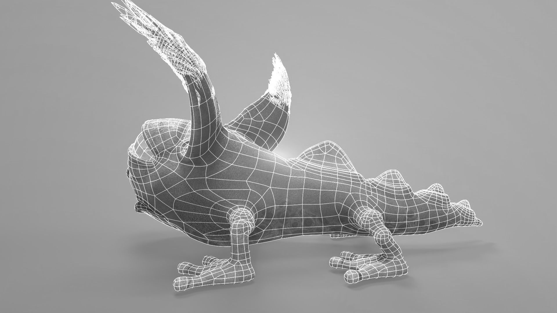 Strange amphibian 3D model_7