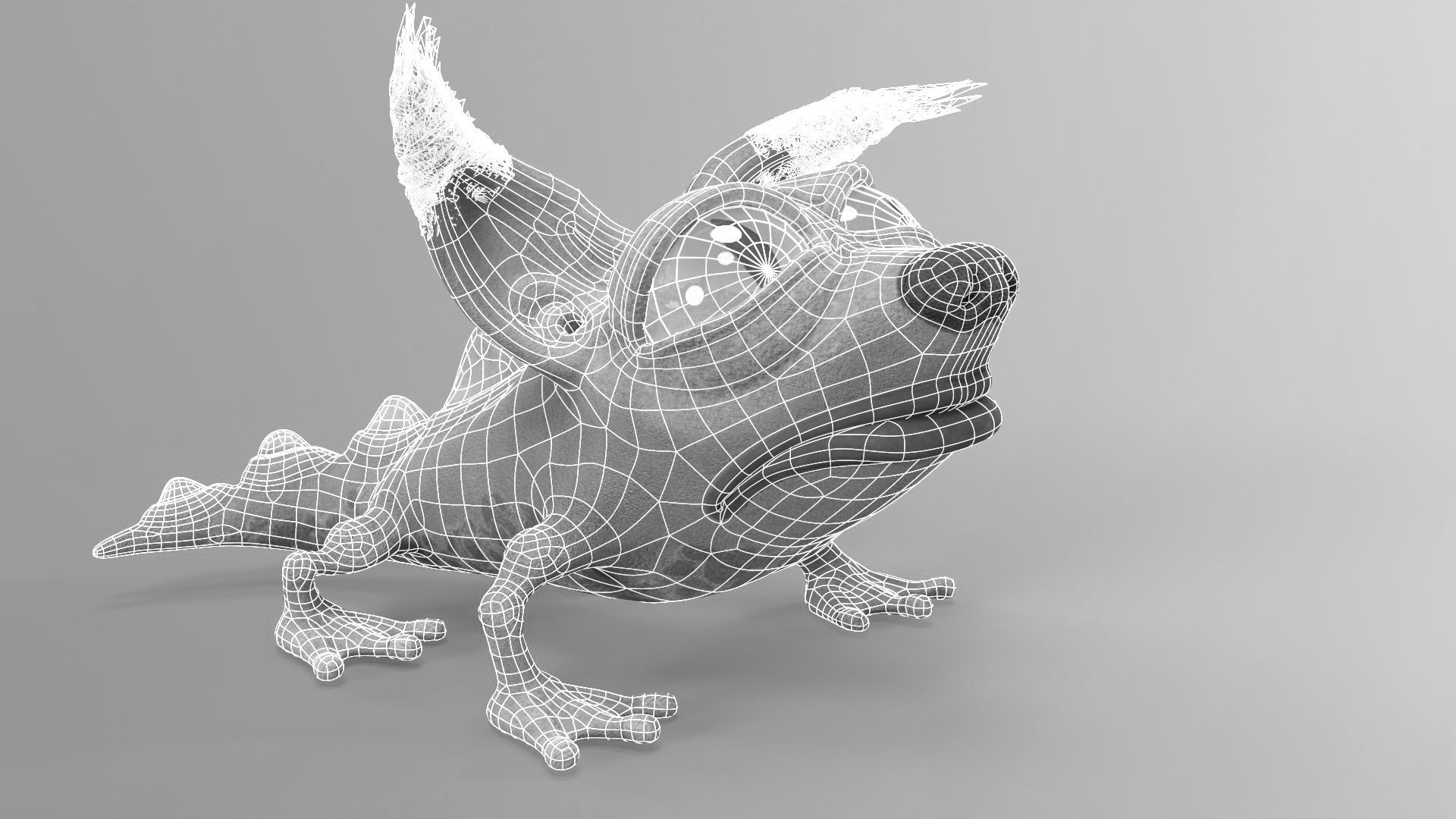 Strange amphibian 3D model_10