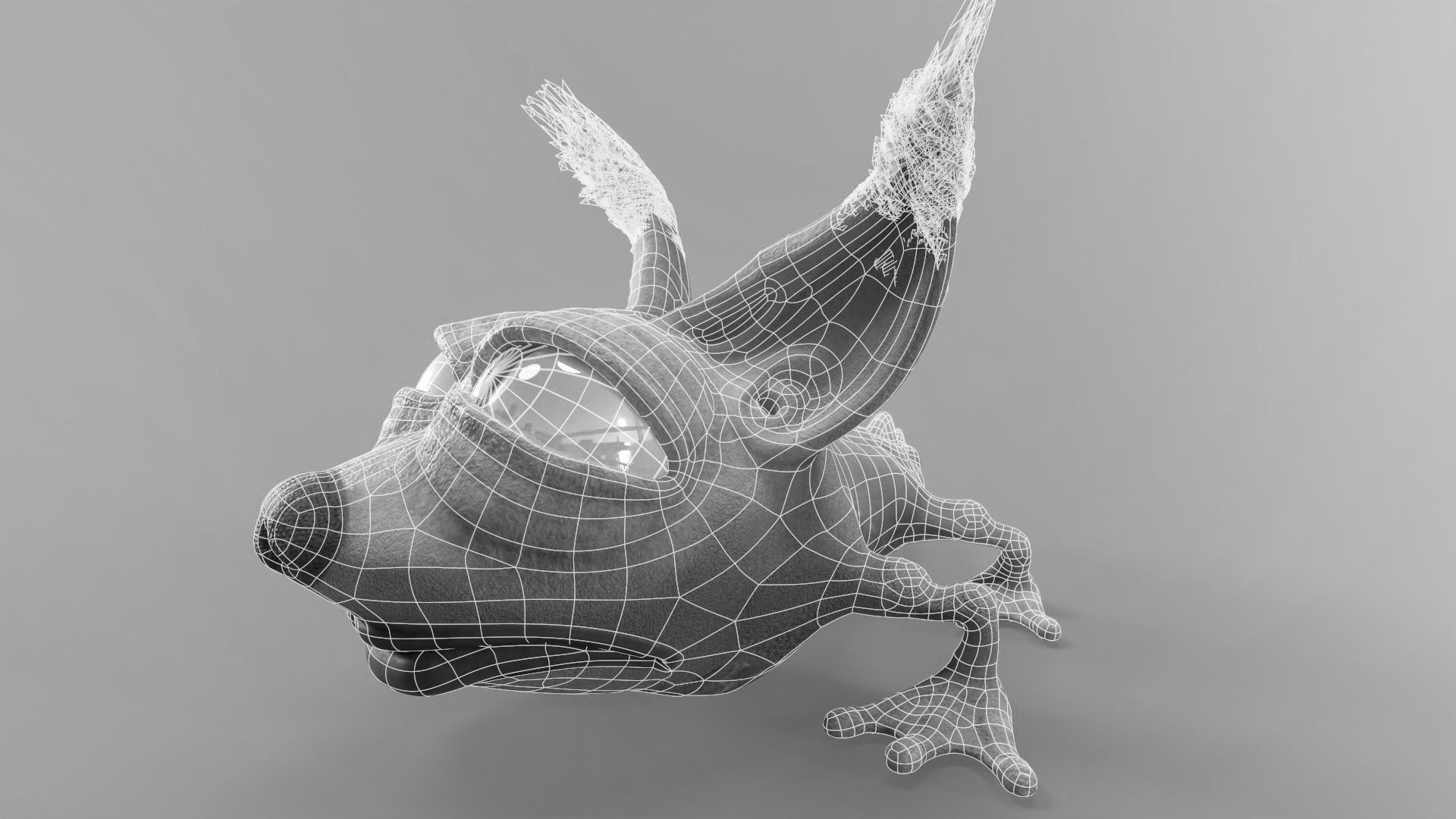 Strange amphibian 3D model_6