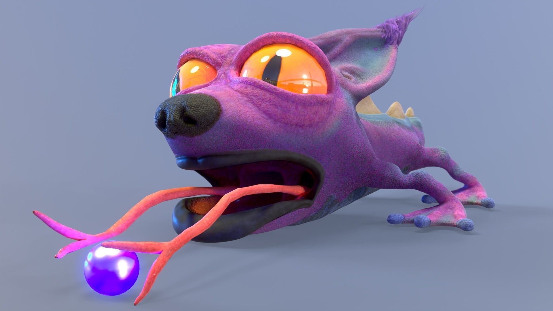 Strange amphibian 3D model_4
