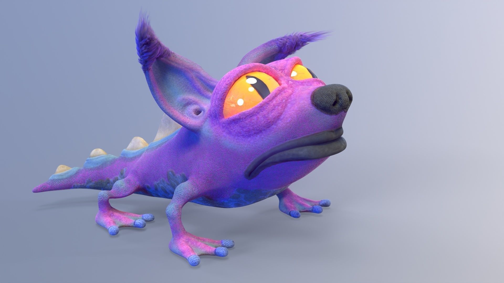 Strange amphibian 3D model_5