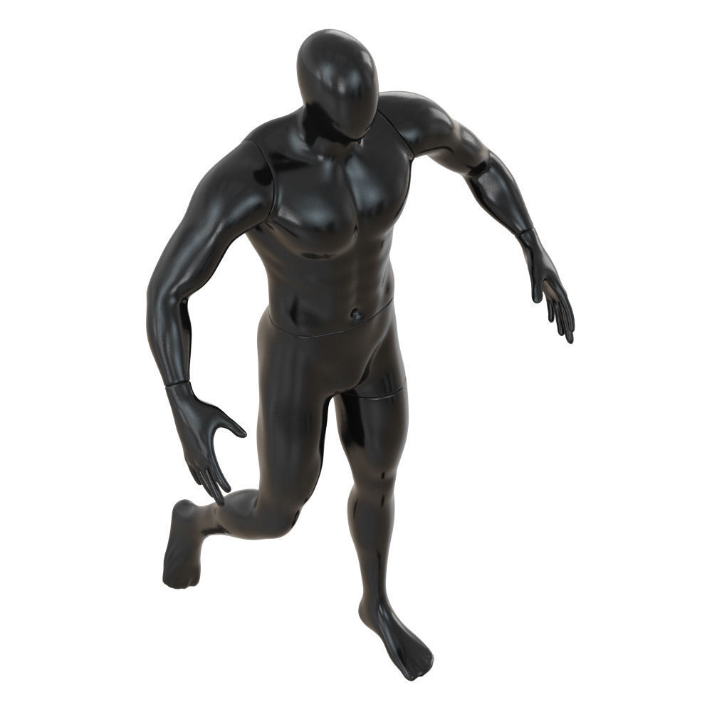 Faceless sports mannequin 136 3D model_3
