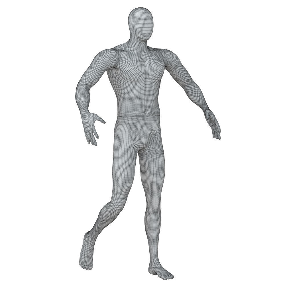 Faceless sports mannequin 136 3D model_6