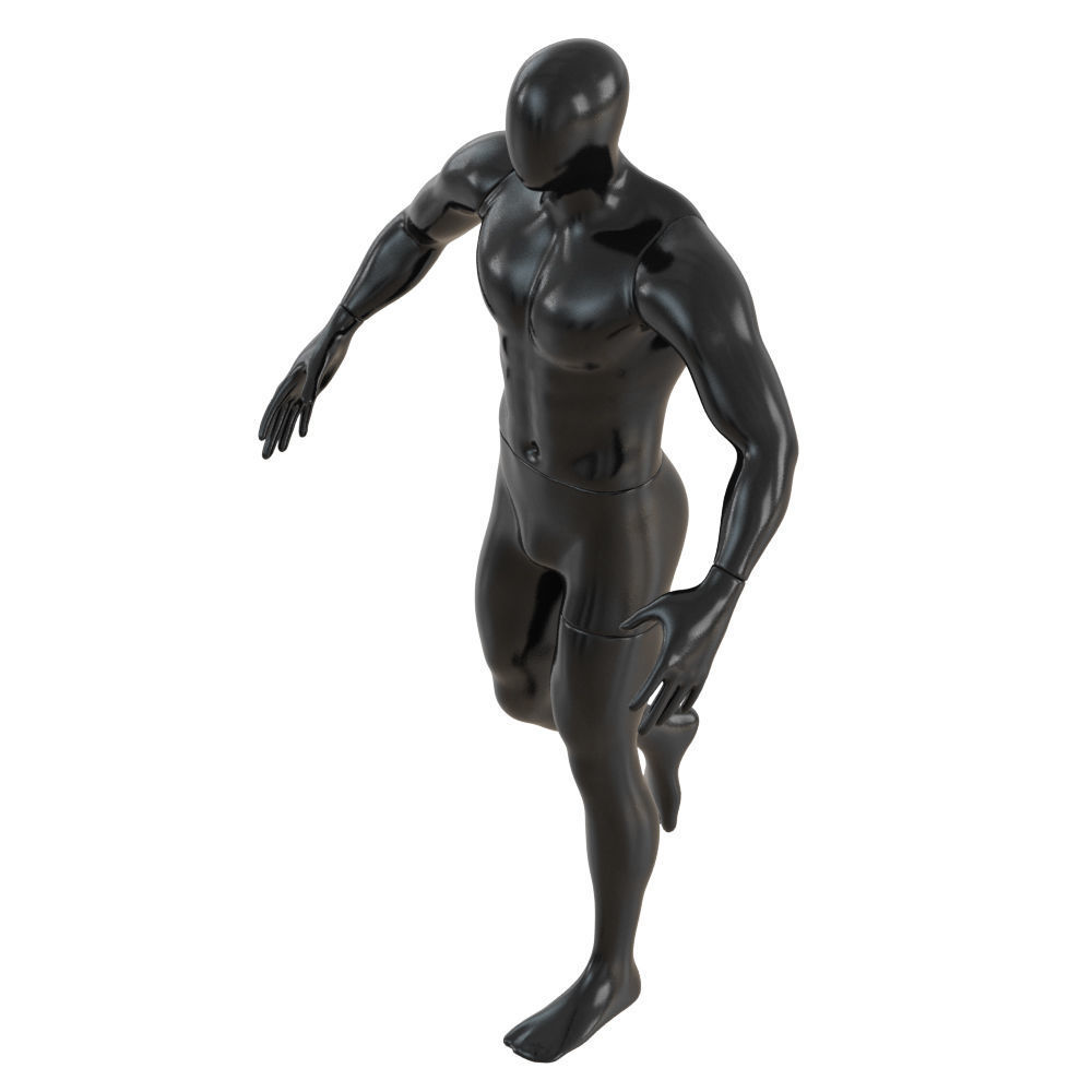 Faceless sports mannequin 136 3D model_2