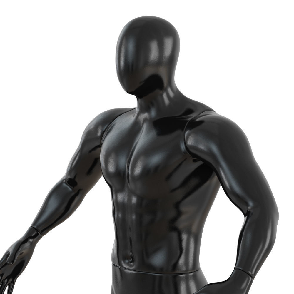 Faceless sports mannequin 136 3D model_5