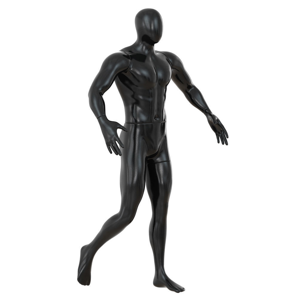 Faceless sports mannequin 136 3D model_1