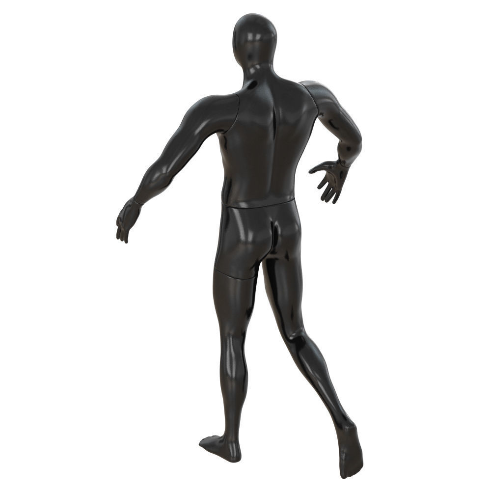 Faceless sports mannequin 136 3D model_4