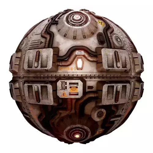 PBR Sci-Fi Industrial Texture 10 Low-poly 3D model