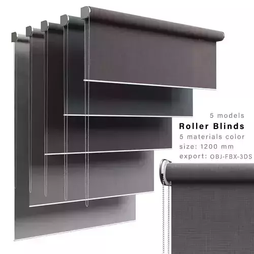 Roller blinds 01 3D model