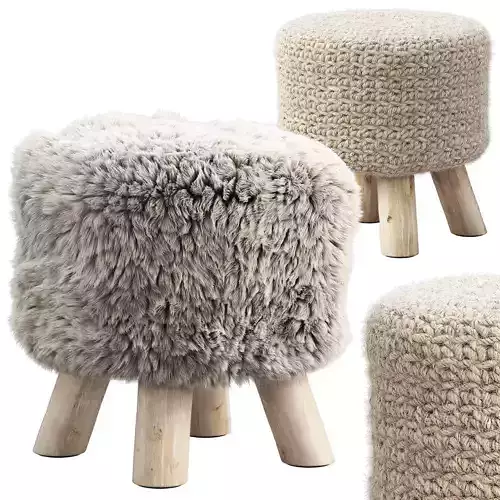 Joybird Yoli pouf 2 options