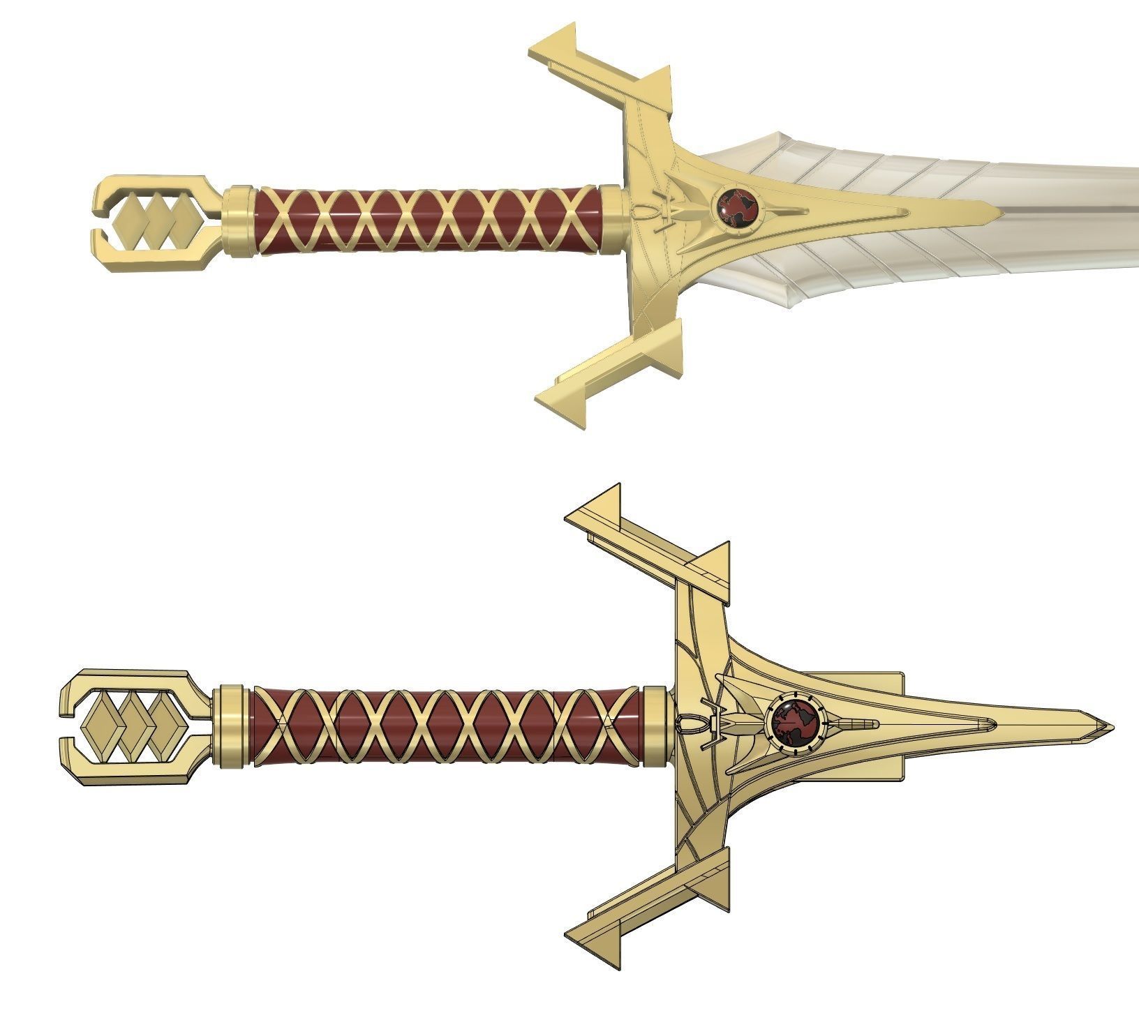 Alternative Emperor Sword Hilt 3D print model_3