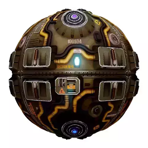 PBR Sci-Fi Industrial Texture 12 Low-poly 3D model