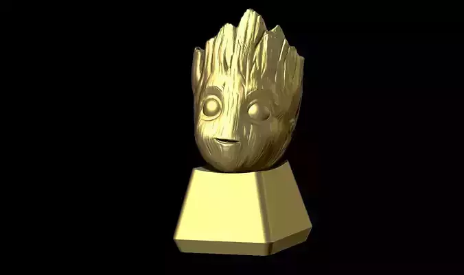 Baby Groot keycap for Cherry MX switches 3D print model