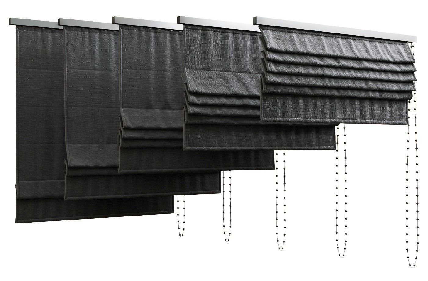 Roman curtains 03 3D model_2