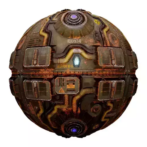 PBR Sci-Fi Industrial Texture 13 Low-poly 3D model